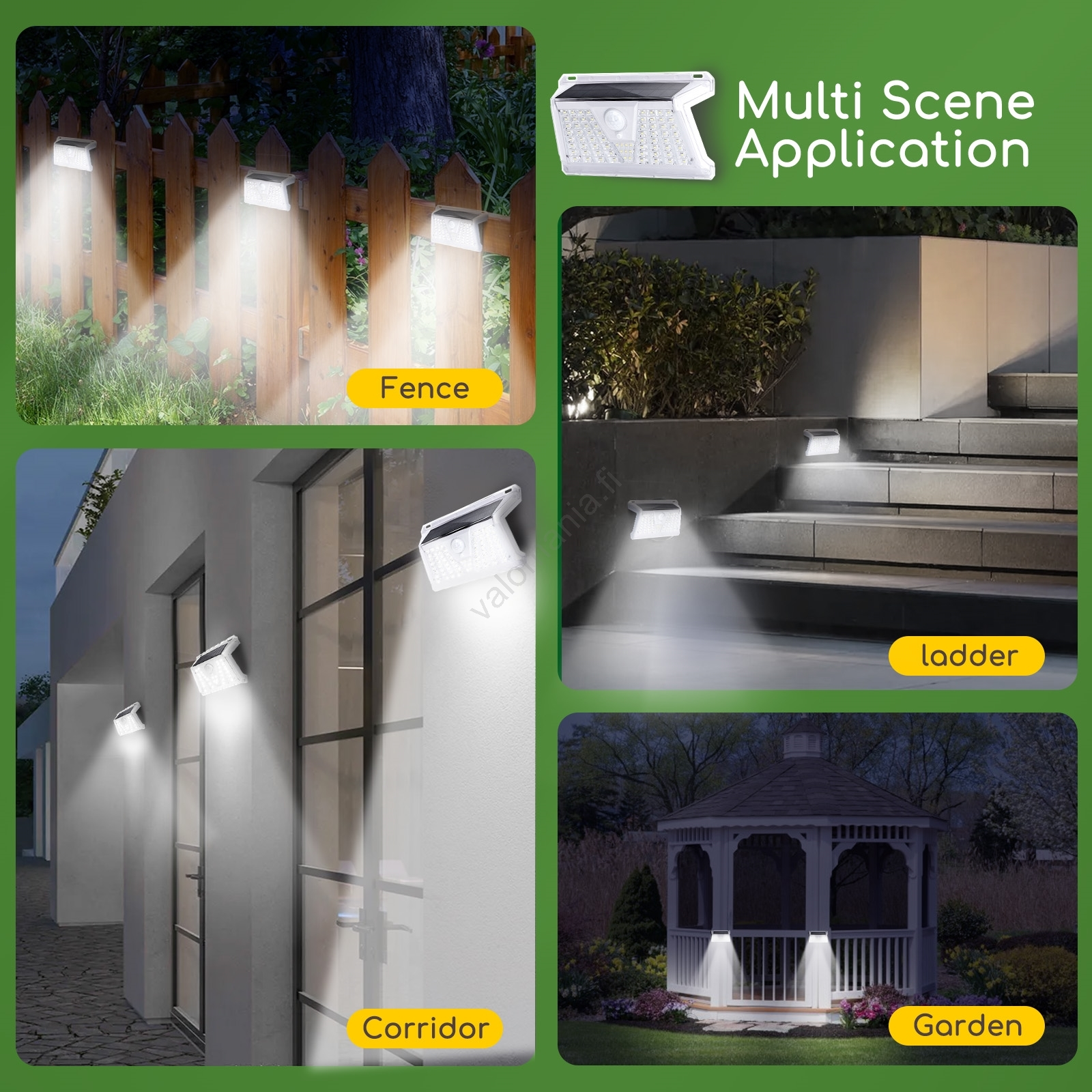 Aigostar - LED Aurinkokennovalo Ulkokäyttöön Anturilla LED/2,4W/5V IP65 - Image 3