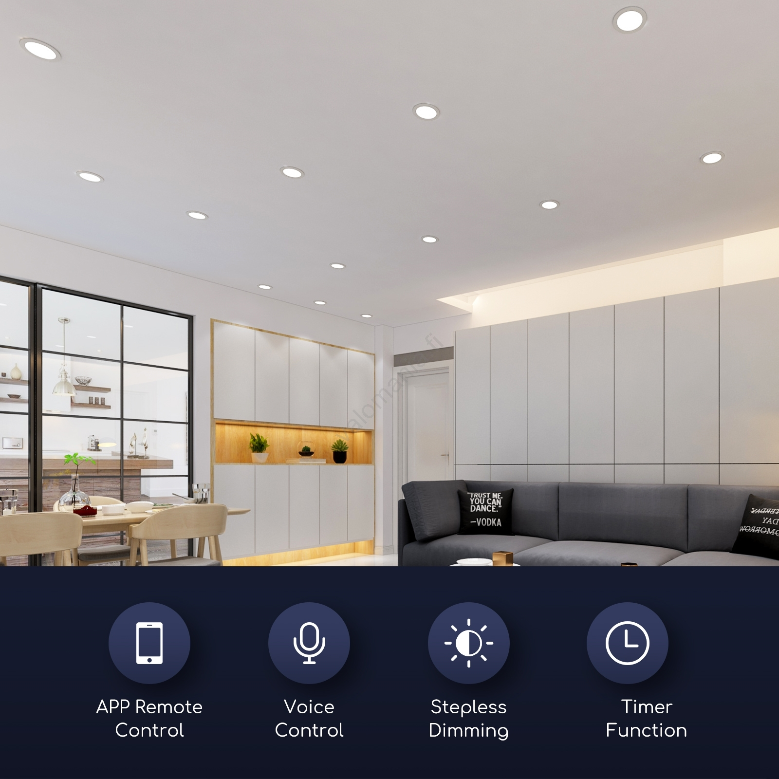 Aigostar - LED Himmennettävä Kattovalo 6W/230V D. 11,5 Cm Wi-Fi - Image 2