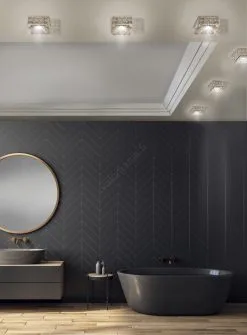 Azzardo AZ4410 - Upotettu Valo ESTER 1xGU10/50W/230V Neliö Mattakromi