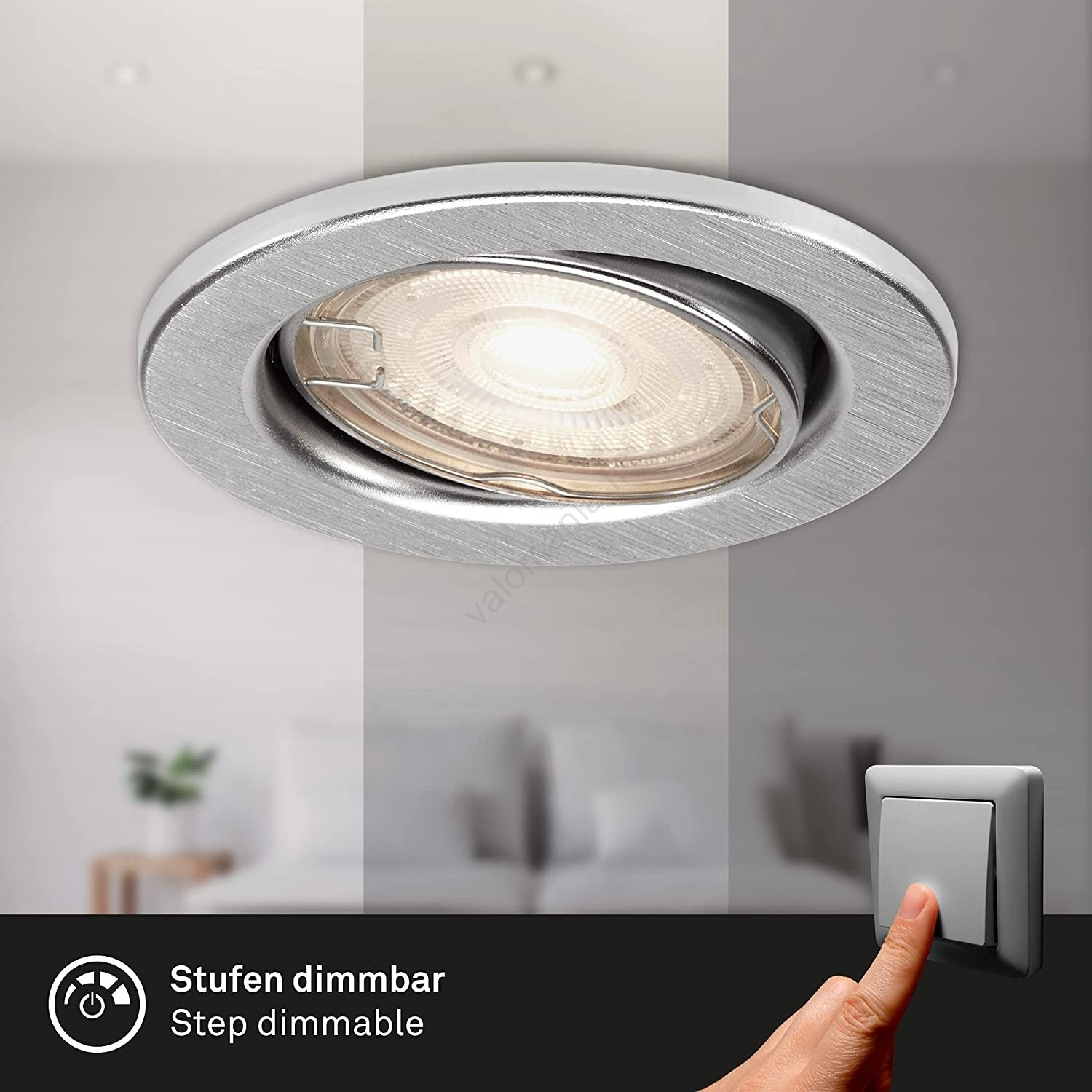 Briloner 7149-039-SETTI 3xLED Himmennettävä Kylpyhuoneen Valo 1xGU10/5W/230V IP23 - Image 3