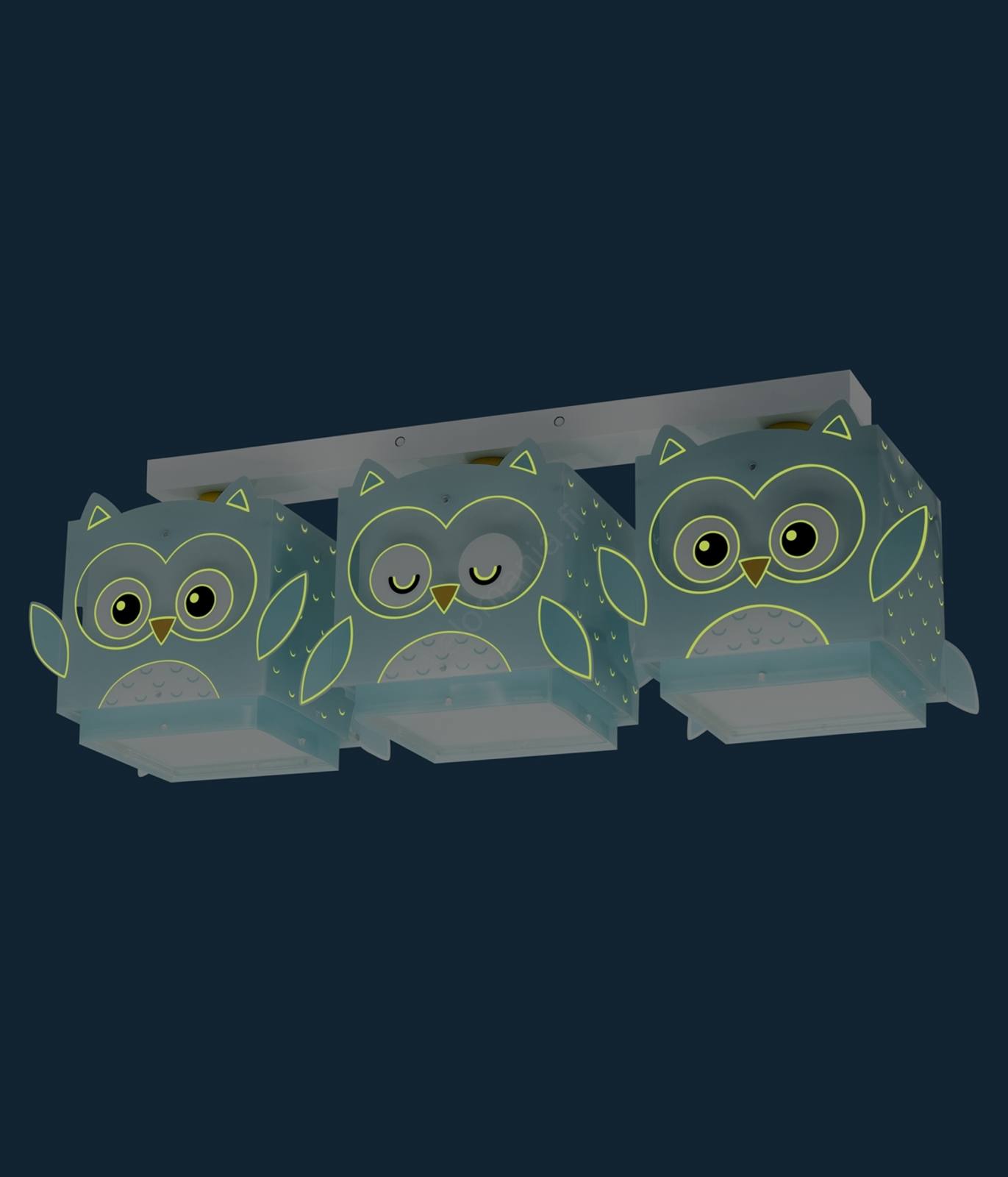 Dalber 64393 - Lasten Kattovalaisin LITTLE OWL 3xE27/60W/230V - Image 2