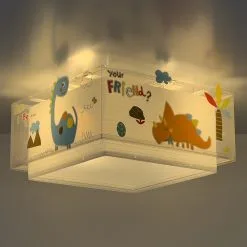 Dalber 73456 - Lasten Kattovalaisin DINOS 2xE27/60W/230V