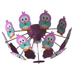 Eglo 95637 - Lasten Kattovalaisin VIKI 2 1xE27/60W/230V Vaaleanpunainen