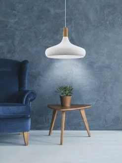 Eglo - Riipusvalaisin 1xE27/60W/230V D. 40 Cm Valkoinen