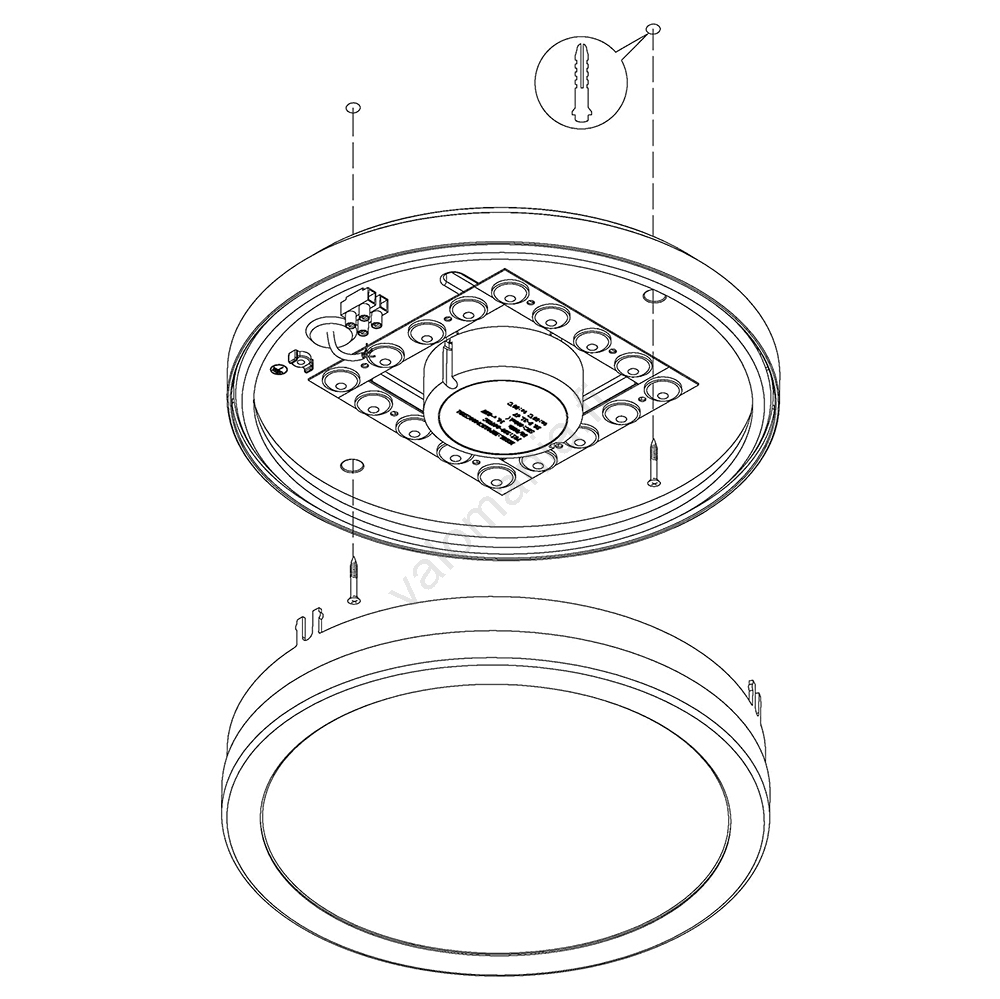 Eglo - Himmennettävä Kylpyhuoneen LED-kattovalaisin LOCANA-C LED/14W/230V IP44 Bluetooth IP44 - Image 3