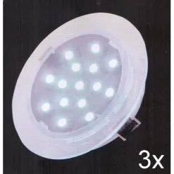 Fulgur 21072 - SETTI 3x LED Kylpyhuoneen Upotettu Valo ELESPOT 1xLED/0,7W/230V IP44