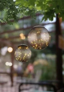 Globo - Aurinkokenno Kattokruunu Ketjussa 30xLED/0,06W/1,2V D. 20 Cm IP44