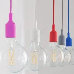 Kattokruunu Johdossa 1xE27/60W/230V Turkoosi