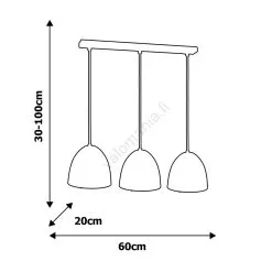 Kattokruunu Narulla VEGAS 3xE27/60W/230V