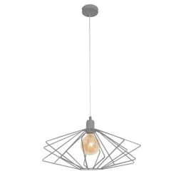 Kattokruunu SATURN 1xE27/60W/230V Harmaa