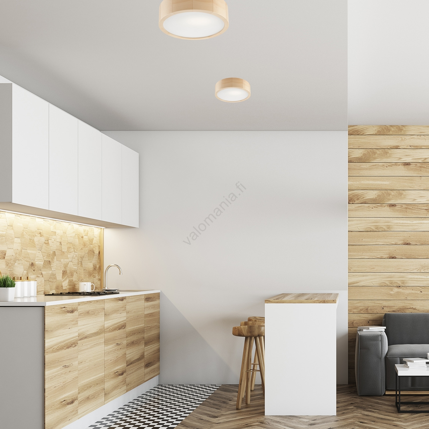 Kattovalaisin NATURAL 1xE27/60W/230V ø 27 Cm Mänty