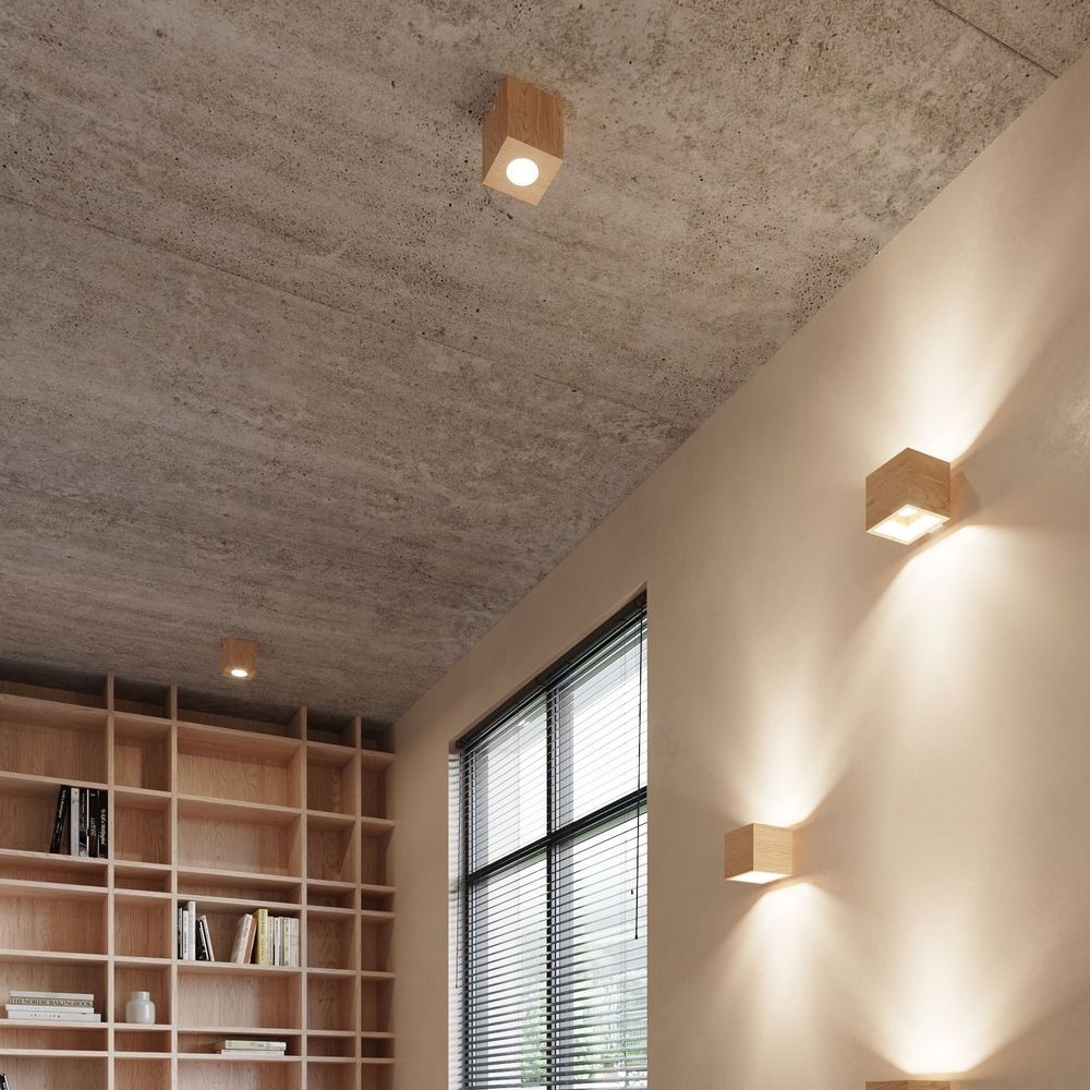 Kattovalo QUAD 1xGU10/40W/230V Puu