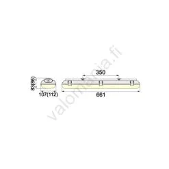 Kestävä Valo HERMETICstar CX 60/2 T8 2xG13/9W/230V IP65