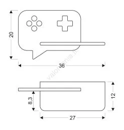 Lasten LED-seinävalaisin Hyllyllä CONSOLE LED/5W/230V Musta - FSC-sertifioitu