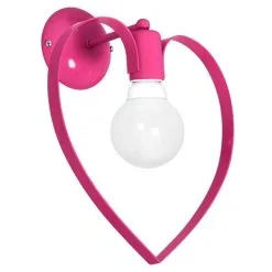 Lasten Seinävalaisin LOVE 1xE27/60W/230V Vaaleanpunainen
