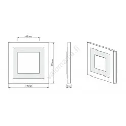 LDST SU-01-B-BC8 - Portaikkojen Valaistus SUNNY 8xLED/1,2W/230V
