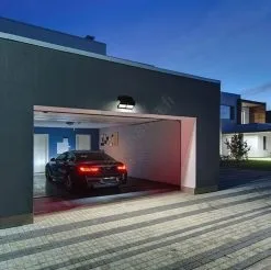 LED Aurinkokenno Seinävalaisin Anturilla LED/7W/3,7V 4000K IP65 Musta