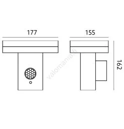 LED-aurinkokenno Seinävalaisin Anturilla SOLARIS3 LED / 5,5W / 3,7V 4000K IP44