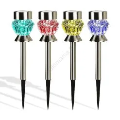 LED-aurinkolamppu CRYSTAL 2xLED-RGB/0,02W/1xAAA Mattakromi IP44