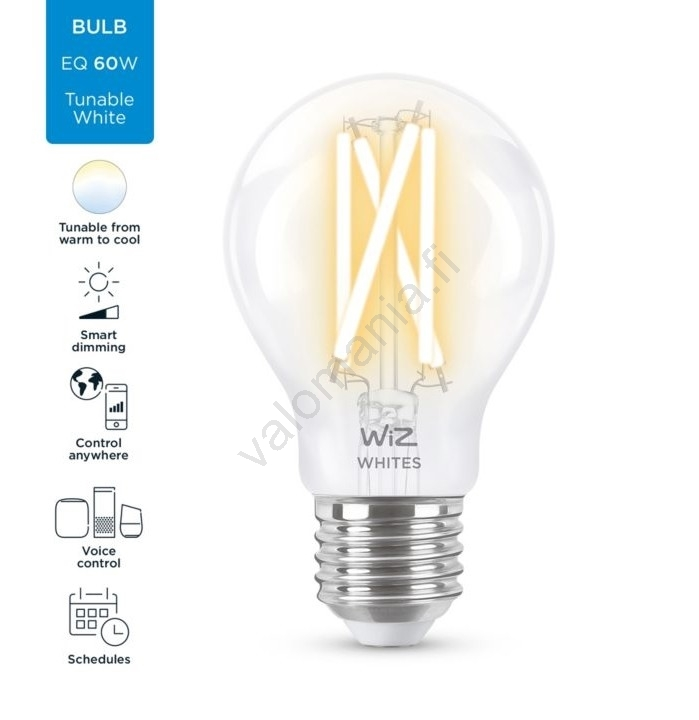 LED-himmennettävä Polttimo FILAMENT A60 E27/6,7W/230V 2700-6500K CRI 90 Wi-Fi - WiZ - Image 12