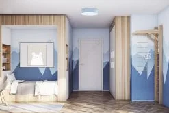 LED-himmennettävä Kattovalaisin SMART GALAXY KIDS LED/24W/230V 3000-6500K Tähdet Sininen/valkoinen + Kaukosäädin