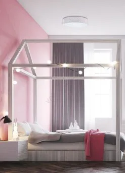 LED-kattovalaisin GALAXY KIDS LED/24W/230V Stars Vaaleanpunainen/valkoinen