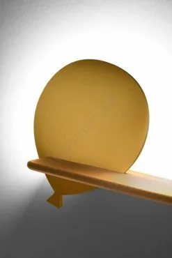 LED Lasten Seinävalaisin Hyllyllä BALLOON LED/4W/230V Keltainen/puu - FSC-sertifioitu