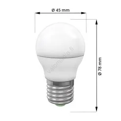 LED-polttimo ECOLINE G45 E27/7W/230V 4000K - Brilagi