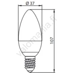 LED-polttimo LEDSTAR C37 E14/7W/230V 4000K