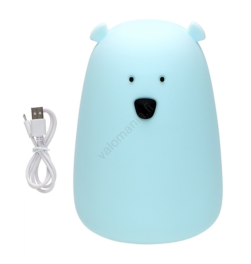 LED RGB Lasten Kosketusvalaisin KARHU LED / 0,8W / 5V Sininen + USB - Image 7