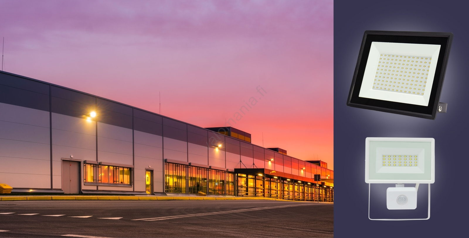 LED-ulkovalonheitin NOCTIS LUX 3 LED/100W/230V 4000K IP65 Musta