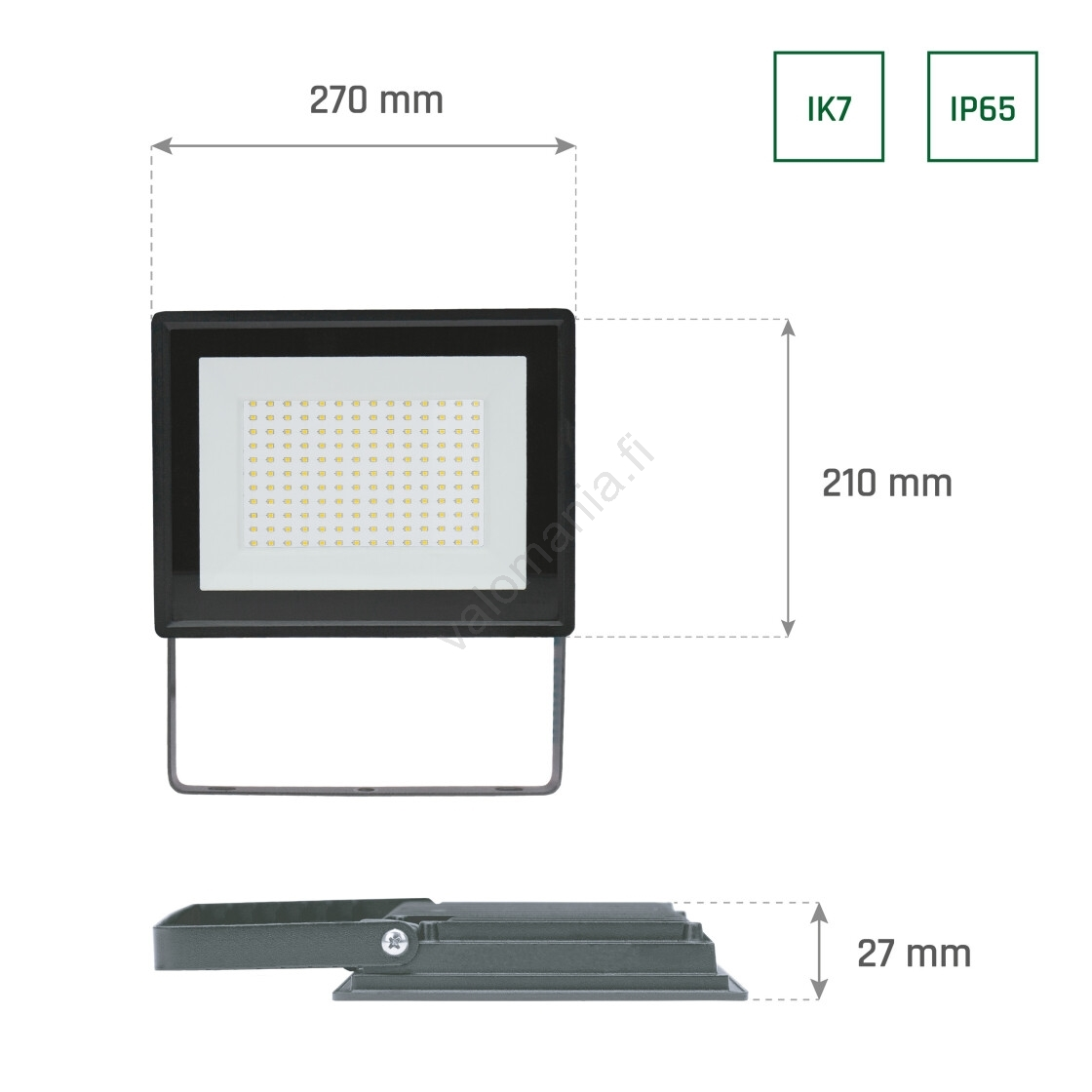 LED-ulkovalonheitin NOCTIS LUX 3 LED/100W/230V 4000K IP65 Musta - Image 7