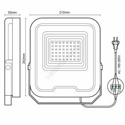 Nedes LED-valonheitin PROFI LED/50W/180-265V 5000K IP65