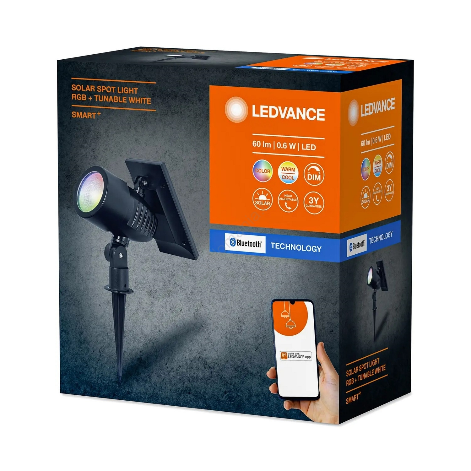 Ledvance - LED RGBW Himmennettävä Aurinkolamppu SMART+ SOLAR LED/0,6W/3,7V 3000-6500K IP44 - Image 4