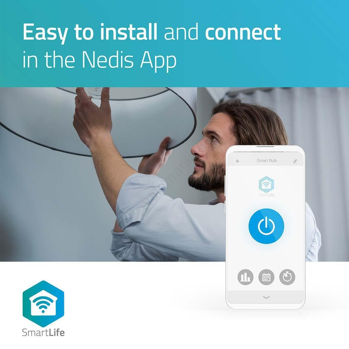 LED Himmennettävä älykäs Hehkulamppu A60 E27/9W/230V - Image 3