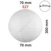 Rabalux - Sävy Valkoinen E27 Halkaisija 30 Cm
