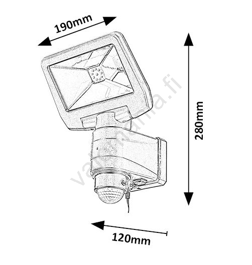 Rabalux - LED-aurinkovalonheitin Sensorilla LED/5W/3,7V IP44 - Image 7