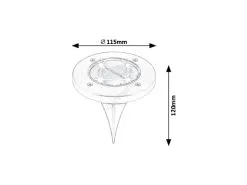 Rabalux - LED-ulkoaurinkovalo Anturilla LED/0,24W/1xAA Musta IP44