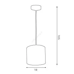 Riippuvalaisin ARDEN 1xE27/60W/230V Halk. 18 Cm Vihreä/kulta