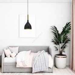 Riippuvalaisin NOAK 1xE27/60W/230V Musta/kulta