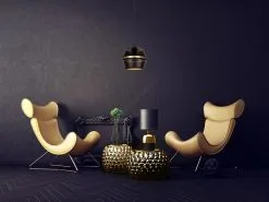 Riippuvalaisin PARIS 1xE27/60W/230V Musta/kulta