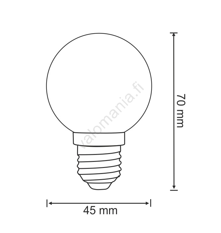 SETTI 2x LED-polttimo PARTY E27/0,5W/36V Valkoinen - Image 4