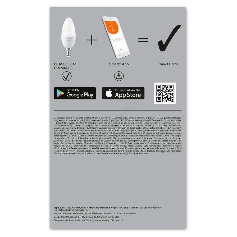 SETTI 3x Himmennettevä LED-polttimo SMART+ E14/5W/230V 2700K Wi-Fi - Ledvance - Image 3