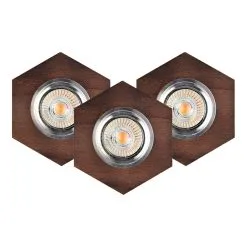 SETTI 3x Upotettava LED-valaisin VITAR 3xGU10/5W/230V Pyökki - FSC-sertifioitu