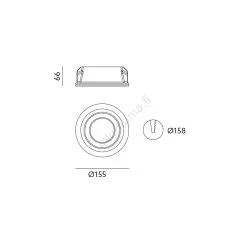 Upotettu Valo TONTO 1xGU10/35W/230V
