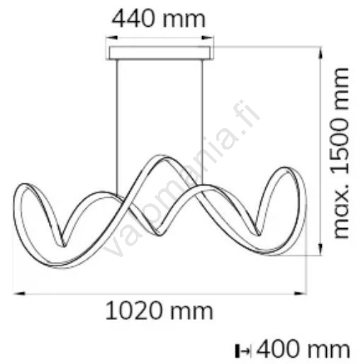 Wofi 7095.01.63.7000 - LED-himmennettävä Kattokruunu Johdossa TORONTO LED/64W/230V - Image 5