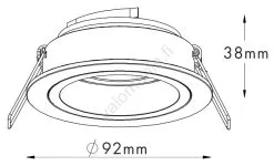 Zuma Line - Upotettava Valo 1xGU10/50W/230V Musta