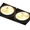 Zuma Line - Upotettava Valo 2xGU10 -AR111/15W/230V Musta