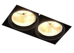 Zuma Line - Upotettava Valo 2xGU10 -AR111/15W/230V Musta